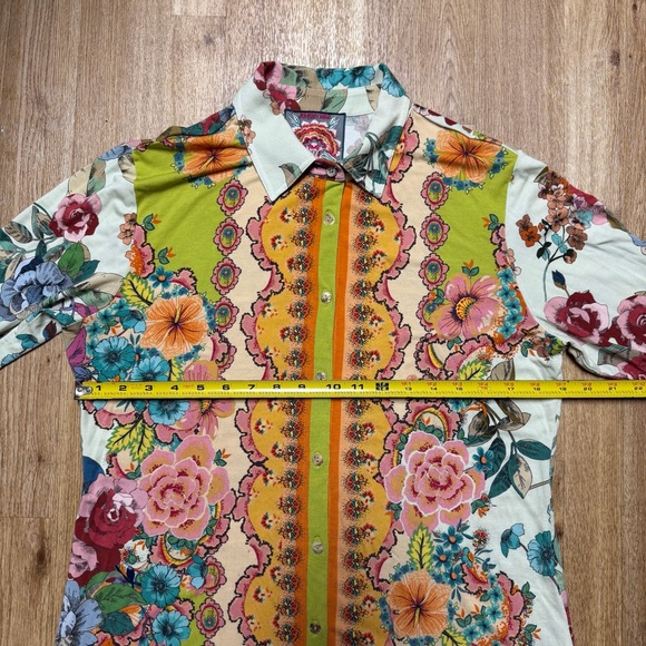 Johnny Was Women’s The Janie Favorite Button Front Shirt Size Med Rossey Floral - Picture 6 of 9